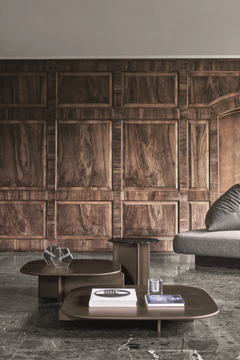 POLYURA - Round wood and glass coffee table by Ditre Italia - view 3